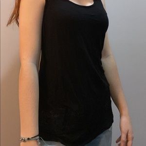 black pink rose tank top with lace !